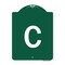 Signmission Designer Series Sign-Sign W/ Letter C, Green & White Aluminum Sign, 18" x 24", GW-1824-22960 A-DES-GW-1824-22960 - alternate 1